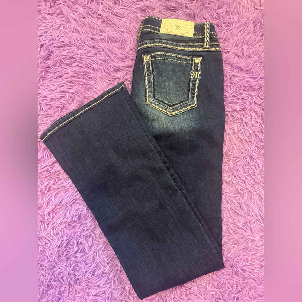 NWT Miss Me Mid-Rise Bootcut Jeans - Dark Blue Sz 30